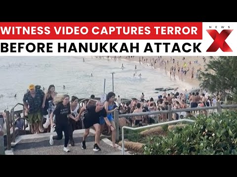 Australia Bondi Beach Shooting: raw Footage Shows Panic And People Fleeing In Bondi Beach Attack