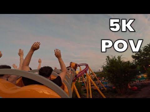 Back row point of view footage of Slinky Dog Dash