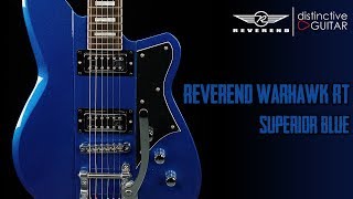 Video thumbnail for Reverend Warhawk RT | Superior Blue w/ Filtertrons & Bigsby by Distinctive Guitar