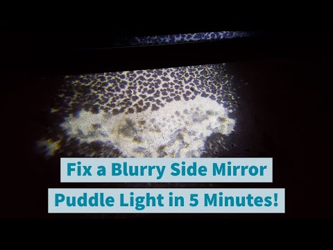 How to replace the puddle lamp on a S550 2015-2017 Mustang GT in under 5 mintues! (blurry pony logo)