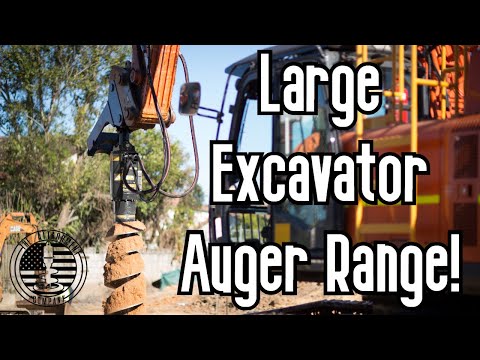 Large Excavator Auger Range from The Attachment Company - Excavator Augers up to 50 tons!