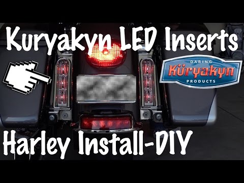 Install Kuryakyn LED Saddlebag Support Insert Lights on Harley Touring 2014-2016-Biker Podcast