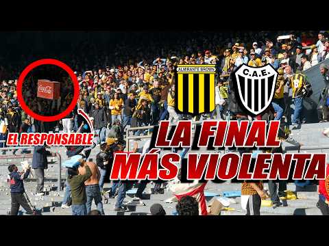 ALMIRANTE BROWN VS ESTUDIANTES ⚔️  LA FINAL MÁS VIOLENTA⚔️🔥 EL DÍA QUE C*GARON A PALO AL CILINDRO 🏟️
