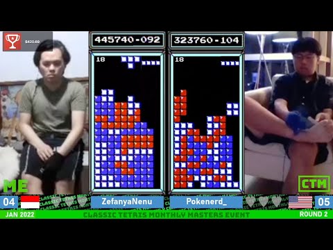 MASTERS QF: TOP 8 CTWC Nenu vs. ROLLER Pokenerd – Classic Tetris Monthly January 2022 [3/15]