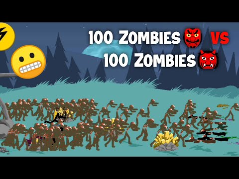 100 Brown Zombies vs 100 Black  Zombies | Stick War Legacy Gameplay part 17