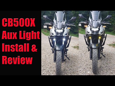 Honda CB500X Auxiliary Driving Lights High / Low Dual Color Installation & Review