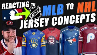 Reacting to MLB to NHL Hockey Jersey Concepts!