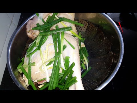 Cách làm món gà hấp hành gừng thơm phức