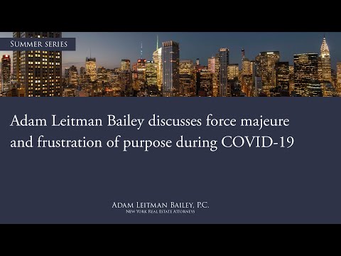 Adam Leitman Bailey discusses force majeure and frustration of purpose during COVID-19 testimonial video thumbnail
