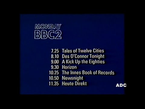 BBC2 announcer Clive Roslin 11th October 1981 1 of 2