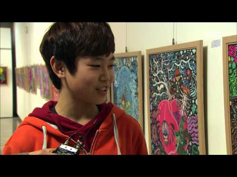 [뉴스데스크]지적장애인 여대생의 전시회이미지