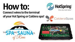 How to attach a wire into the terminal block of a Caldera or Hot Spring Spa