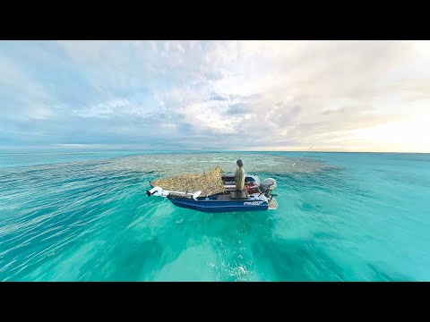 70km Out Remote Boat Camping, TRAPPED In A Coral Atoll