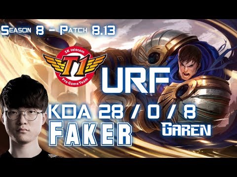 SKT T1 Faker GAREN playing URF - Patch 8.13 KR URF