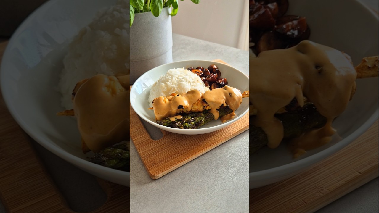 YouTube-Video: Würzige Hähnchenspieße in Erdnusssauce