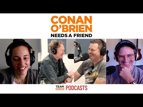 Conan Witnessed Nick Offerman Rebuild A Broken Bike Chain With A Rock | Conan O’Brien Needs a Friend