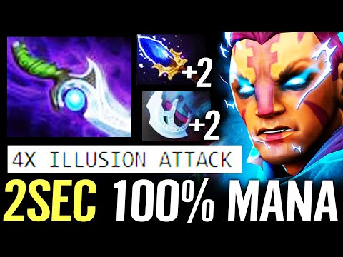 🔥 2SEC 100% Mana Gone — AME Anti Mage Diffusal + Manta Aghanim 4x iLLusion Attack Dota 2 Pro