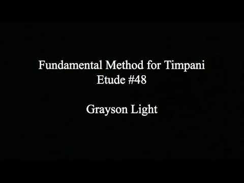 Fundamental Method For Timpani Etude #48 by Mitchell Peters. Grayson Light, 2019.