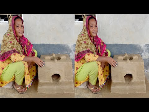 Simple Outdoor Smokeless Firewood Stove \ DIY traditional firewood stove