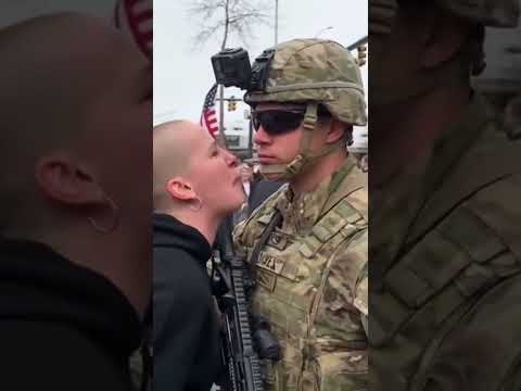 She Barked Like a Dog… He Treated Her Like One! 🌶️😱 #shorts #karma #military #viral #protester