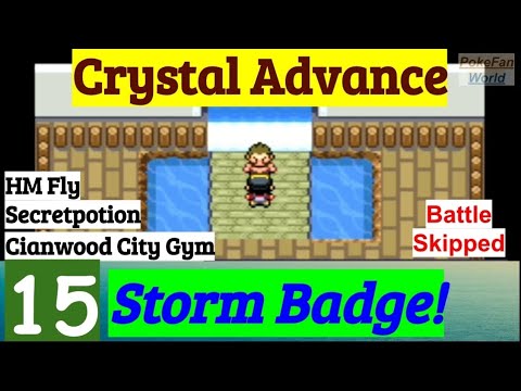Pokemon Crystal Advance Part 15 Storm Badge In Cianwood City Gym | GBA Rom Hack