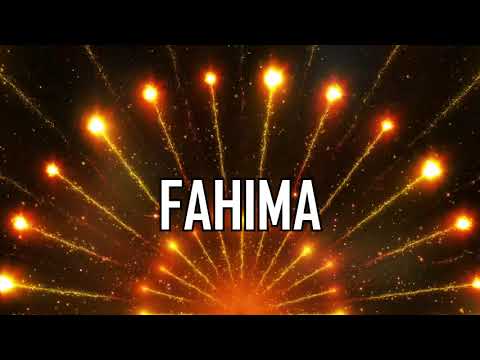 JOYEUX ANNIVERSAIRE FAHIMA
