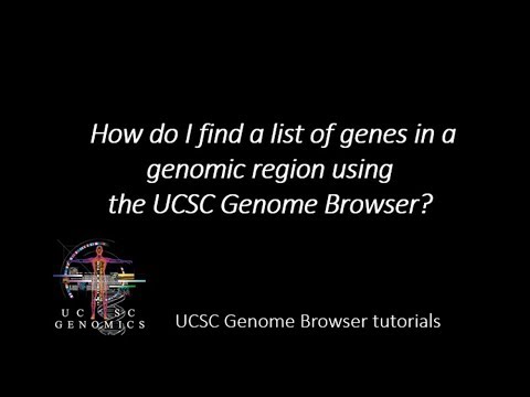How do I find a list of genes in a genomic region using the UCSC Genome Browser?