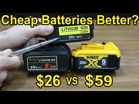 Are Cheap Power Tool Batteries better than DeWalt 20V OEM Lithiums?  Let's find out!