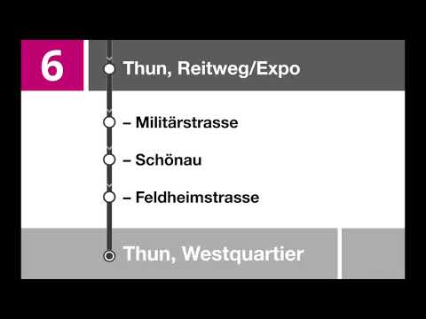 STI Ansagen - 6 Thun, Bahnhof - Westquartier