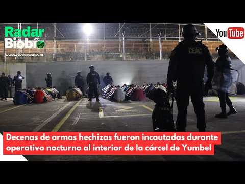 Decenas de armas hechizas son incautadas en operativo nocturno al interior de la cárcel de Yumbel
