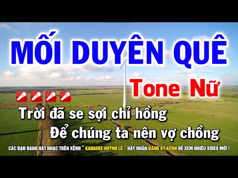 Karaoke Mối Duyên Quê - Tone Nữ Bbm | Nhạc Sống Huỳnh Lê