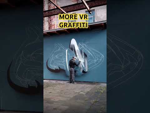 👑 GRAFFITI ARTIST PAINTS IRL USING VR HACK 👑 BondTL #vr #Graffiti #GmanGK #2025 #cyberpunk #art