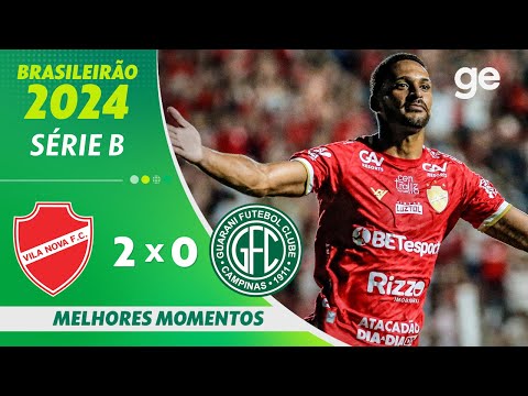 Gols e lances de Vila Nova-GO x Guarani