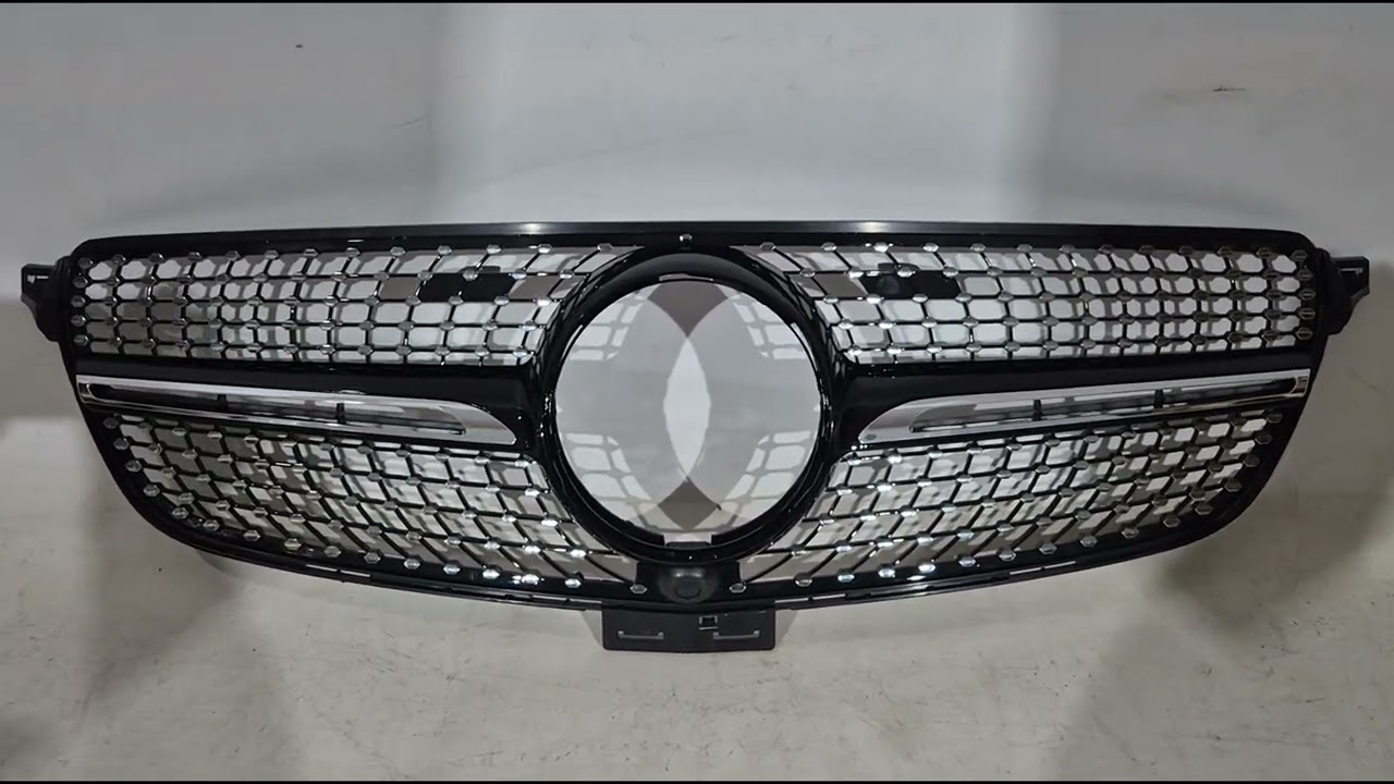 Mercedes GLE/ML сlass W166 2011-2018 гг. Тюнинг решетка Diamond Black (GLE) Video 1