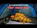 SOLO CAMPING HEAVY RAIN HIKING IN LONG HEAVY RAIN NON STOP ASMR