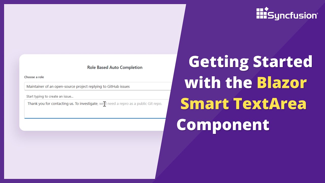 Getting Started with the Blazor Smart Text Area Component