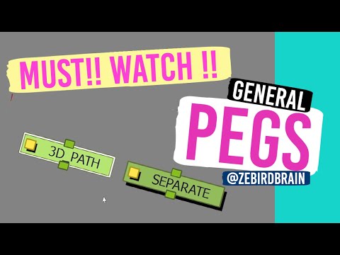 Basics - How to use Pegs (3Dpath VS Separate Pegs) (Harmony 17)
