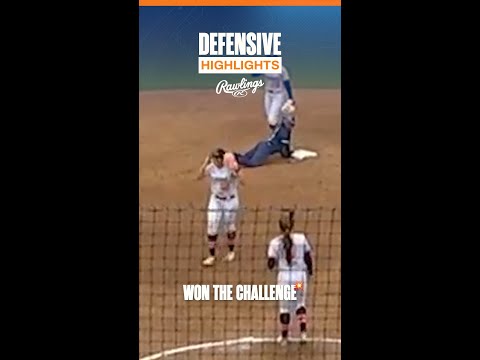 Carolina Blaze utility player Alyssa Brito turns an unassisted double play during AUSL opening week