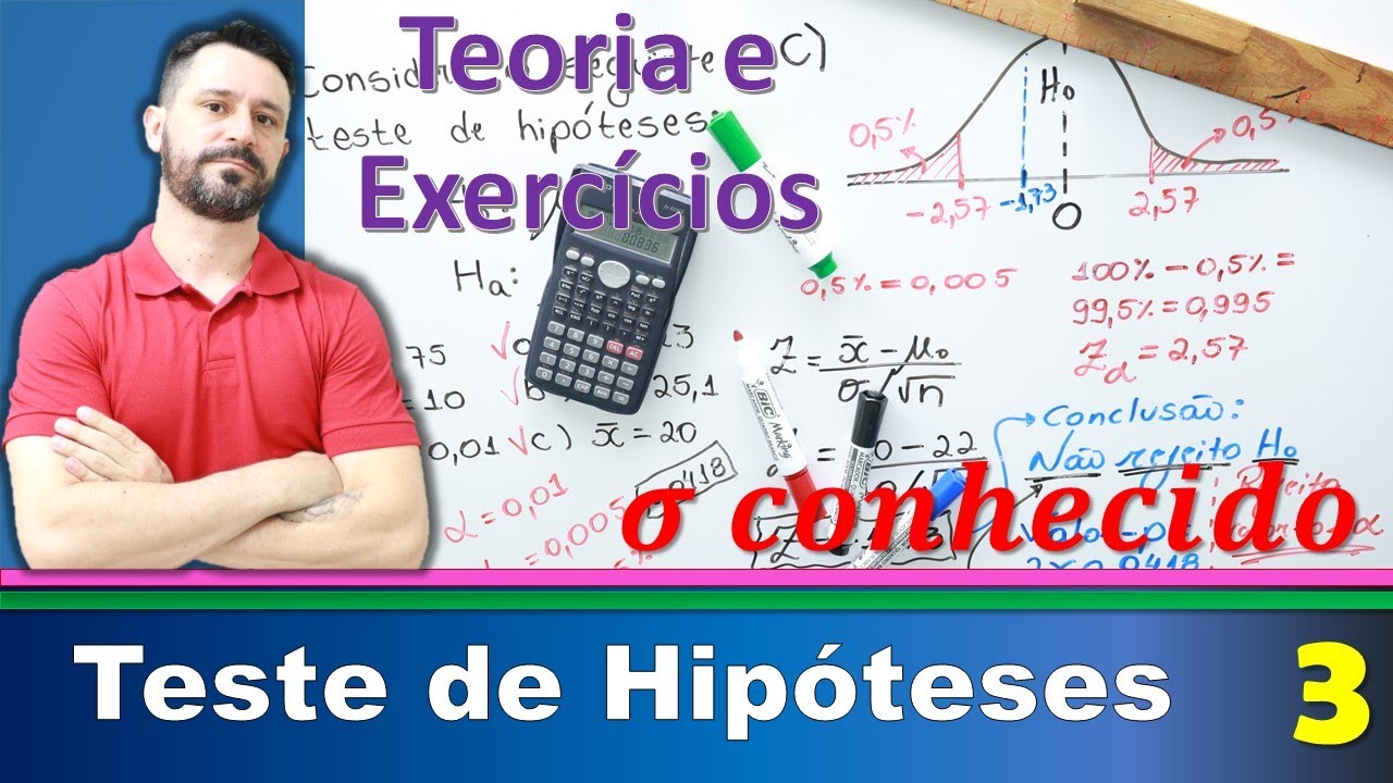 Teste de Hipóteses – Média com σ conhecido | Teoria e exemplos # Aula 3