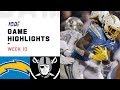 Chargers vs. Raiders Week 10 Highlights | NFL 2019