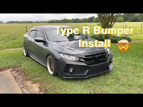Americanmodified Type R Bumper Install on Seth’s 2018 Sport Hatch