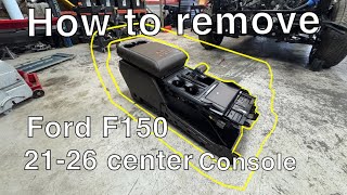 How to remove center console on 2021-2026 Ford f150