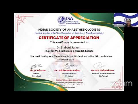 Online PG Class on Anaesthesia management in a case of Liver Cirrhosis