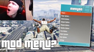 I Tried Using a MOD MENU in GTA 5 Storymode for the first time...🥶 (is it good?)