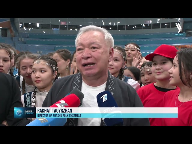 More than 3,000 schoolgirls perform Kamazhai dance in Astana