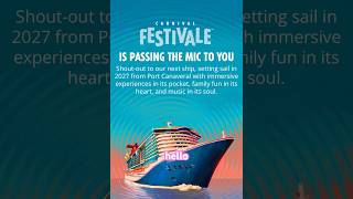 Introducing The Carnival Festivale #cruisenews #cruiseship #breakingnews #carnivalfestivale