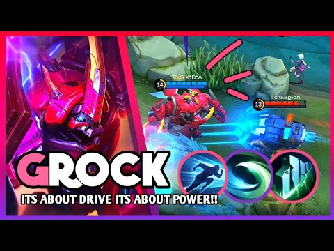 BEST TANK FOR CC IMMUNE!!! GROCK Gameplay | MLBB