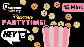 Hey Bear Sensory - Popcorn Partytime! - High Contrast Animation - Classical Music gameplay video by RM Team, 8:20 duration