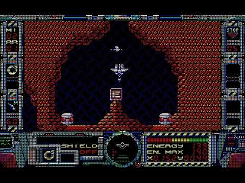 Running PC-88 emulator P88SR in Dosbox-X - Firehawk: Thexder the Second Encounter Stage 1-3