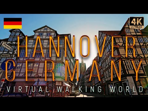 HANNOVER. Germany - Streets Virtual Walking tour. January 2023. Amazing places with 4K camera (ASMR)